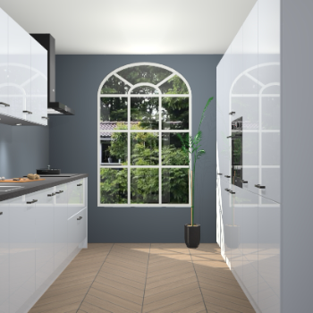 Sneeuwwitte hoogglans keuken Dawei 89325