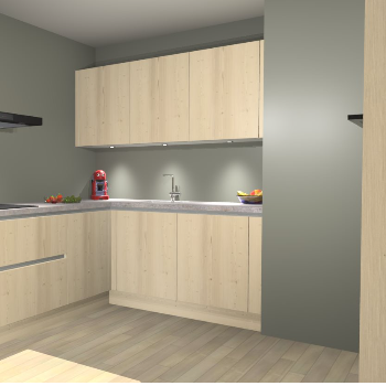 Vuren greeploze keuken Noorwegen 44591