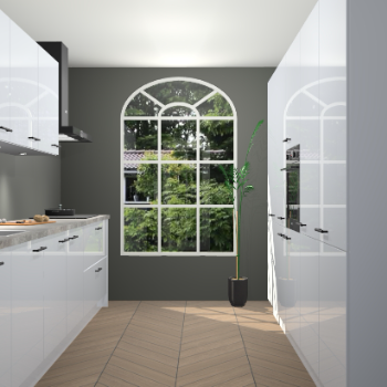 Sneeuwwitte hoogglans keuken Dawei 89331