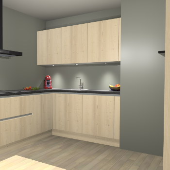 Vuren greeploze keuken Noorwegen 44608