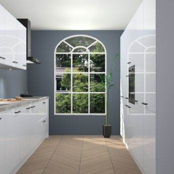 Sneeuwwitte hoogglans keuken Dawei 89332