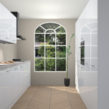 Sneeuwwitte hoogglans keuken Dawei 89334