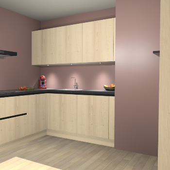 Vuren greeploze keuken Noorwegen 44475