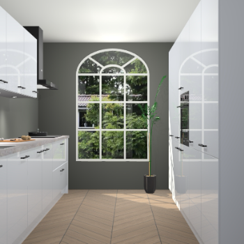 Sneeuwwitte hoogglans keuken Dawei 89337