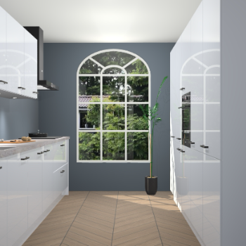 Sneeuwwitte hoogglans keuken Dawei 89338