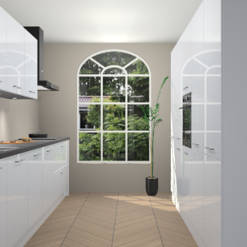 Sneeuwwitte hoogglans keuken Dawei 90151