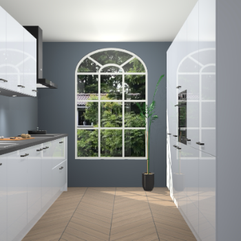 Sneeuwwitte hoogglans keuken Dawei 90155