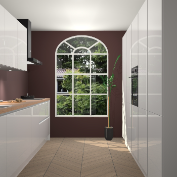 Zijdegrijze hoogglans greeploze keuken Dawei 90159