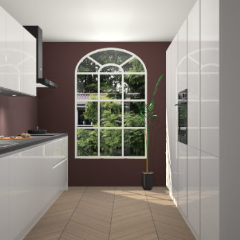 Zijdegrijze hoogglans greeploze keuken Dawei 90171