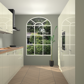 Magnolia hoogglans keuken Dawei 90196