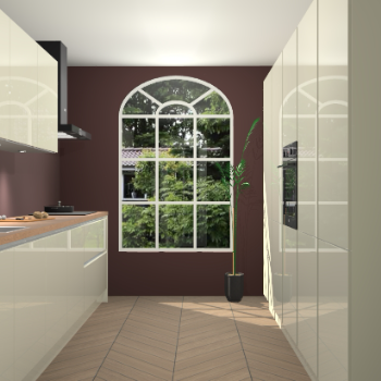 Magnolia hoogglans greeploze keuken Dawei 90197