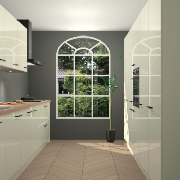 Magnolia hoogglans keuken Dawei 90198