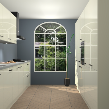 Magnolia hoogglans keuken Dawei 90205