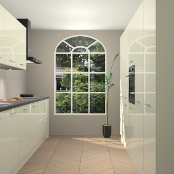 Magnolia hoogglans keuken Dawei 90208