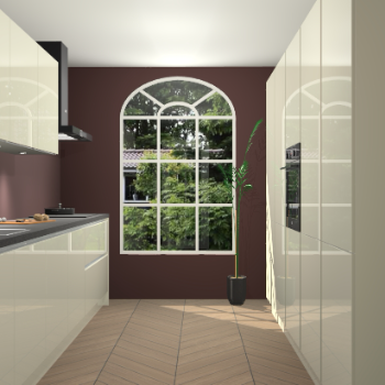 Magnolia hoogglans greeploze keuken Dawei 90210