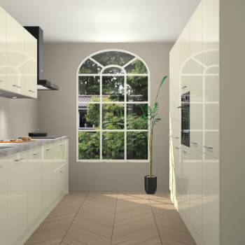 Magnolia hoogglans keuken Dawei 90215