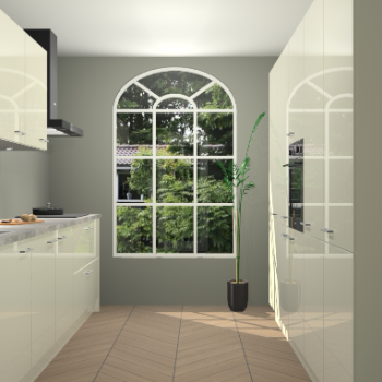 Magnolia hoogglans keuken Dawei 90216