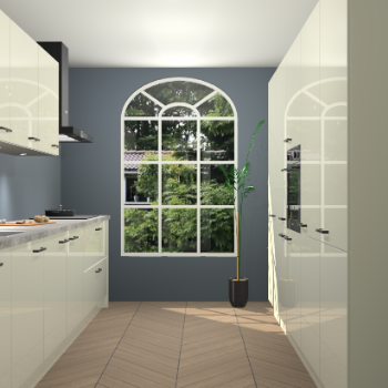 Magnolia hoogglans keuken Dawei 90219