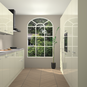 Magnolia hoogglans keuken Dawei 90222