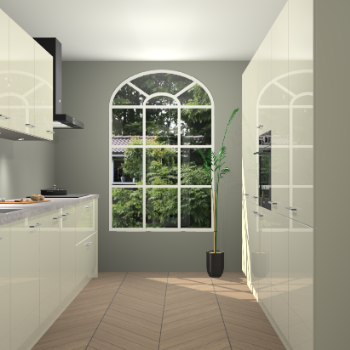 Magnolia hoogglans keuken Dawei 90223