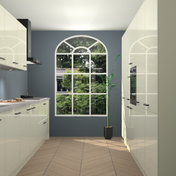 Magnolia hoogglans keuken Dawei 90226