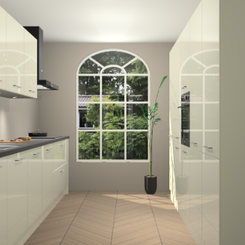 Magnolia hoogglans keuken Dawei 90228