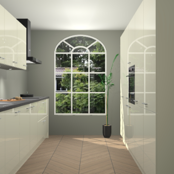 Magnolia hoogglans keuken Dawei 90229