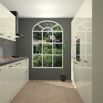 Magnolia hoogglans keuken Dawei 90231