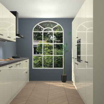 Magnolia hoogglans keuken Dawei 90232