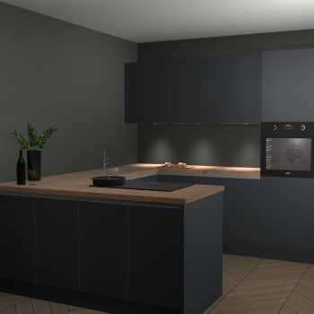 Onyxgrijze greeploze keuken Rosario 66755