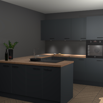 Onyxgrijze keuken Rosario 66756