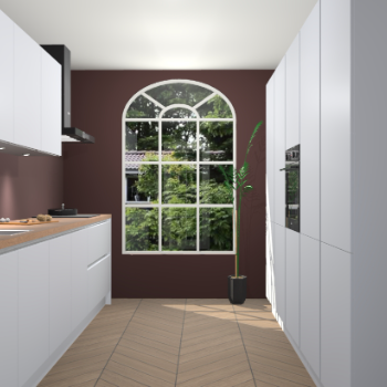 Sneeuwwitte greeploze keuken Dawei 90357