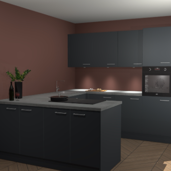 Onyxgrijze keuken Rosario 66760