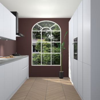 Sneeuwwitte greeploze keuken Dawei 90363