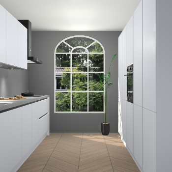 Sneeuwwitte greeploze keuken Dawei 90366