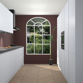 Sneeuwwitte greeploze keuken Dawei 90372