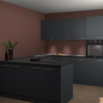 Onyxgrijze keuken Rosario 66798