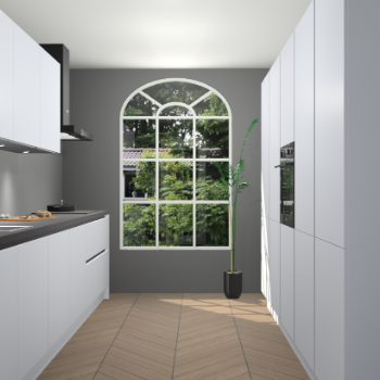 Sneeuwwitte greeploze keuken Dawei 90375