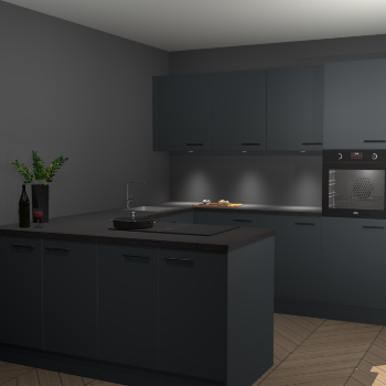 Onyxgrijze keuken Rosario 66800