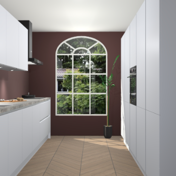 Sneeuwwitte greeploze keuken Dawei 90378