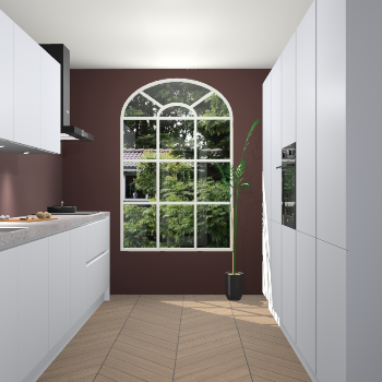 Sneeuwwitte greeploze keuken Dawei 90385