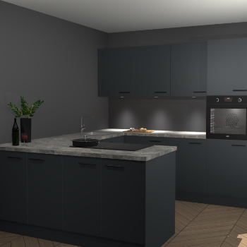 Onyxgrijze keuken Rosario 66818