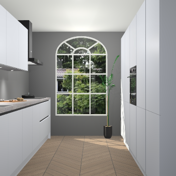 Sneeuwwitte greeploze keuken Dawei 90388