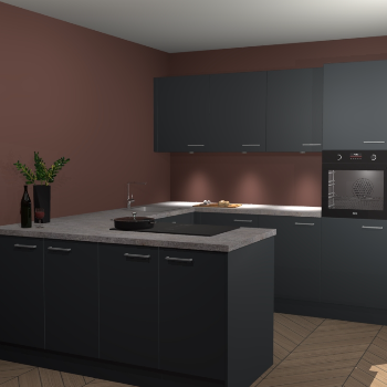 Onyxgrijze keuken Rosario 66855