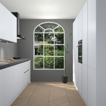 Sneeuwwitte greeploze keuken Dawei 90394