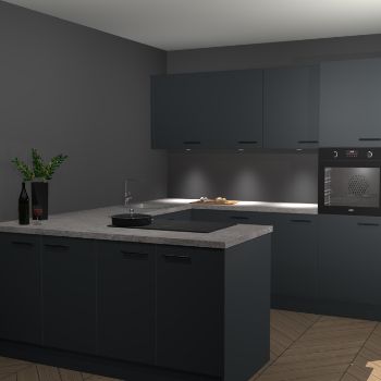 Onyxgrijze keuken Rosario 66857