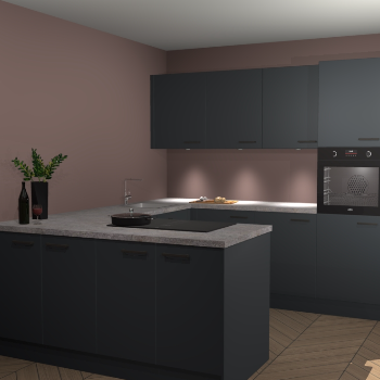 Onyxgrijze keuken Rosario 66858