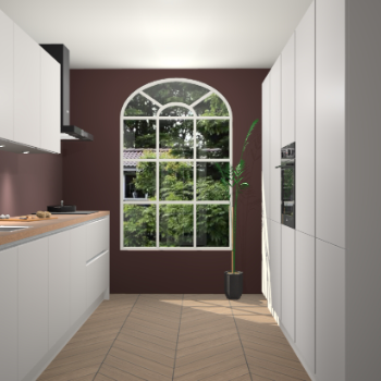 Zijdegrijze greeploze keuken Dawei 90397