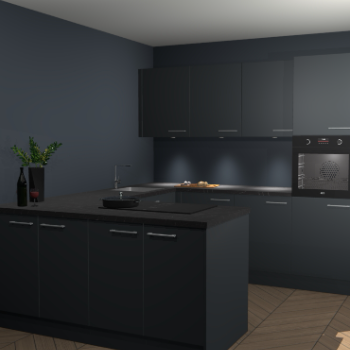 Onyxgrijze keuken Rosario 66868