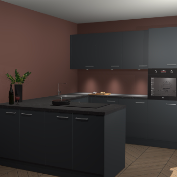 Onyxgrijze keuken Rosario 66869